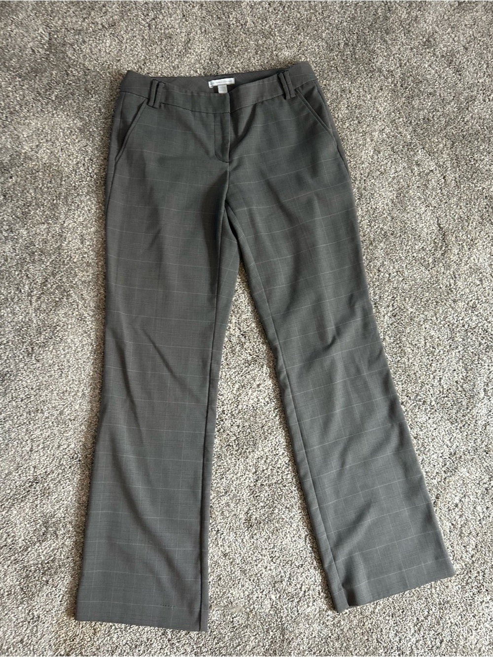New York & Company Gray Plaid Dress Pants - Women’s 4 Average